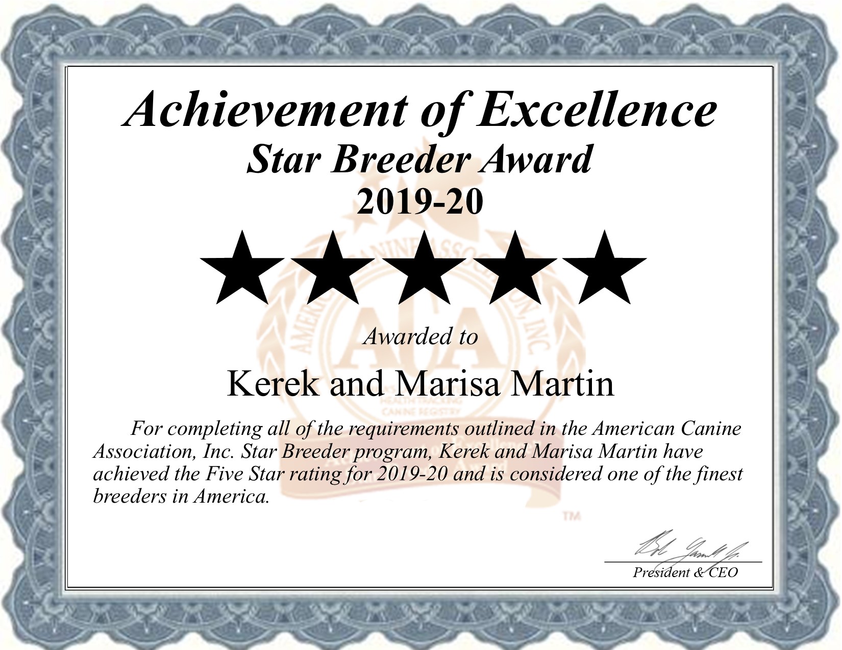 kerek, marisa, martin, dog, breeder, certificate, kerek-martin, marisa-martin, dog-breeder, light kennel, mount, joy, mt. joy, pa, pennsylvania, breeder, star breeder, star breeders, starbreeder, starbreeders, 5 star, dog, puppy, puppies, for sale, five, star, puppies, usda, reports, inspections